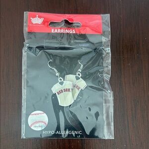 New Officially Licensed MLB Red Sox Jersey Earrings